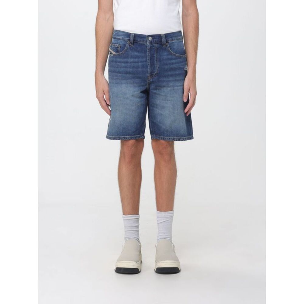 Diesel Men Diesel 5-Pocket Knee-Length Cotton Denim Jean Shorts